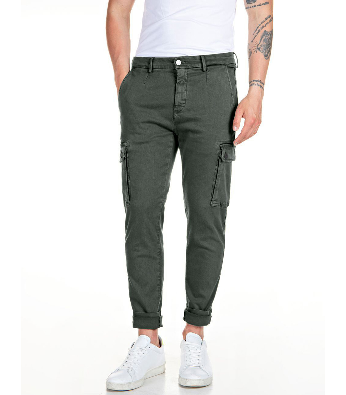 JAAN ハイパーフレックス X.L.I.T.E. チノカーゴパンツ 詳細画像 ミリタリーグリーン 1